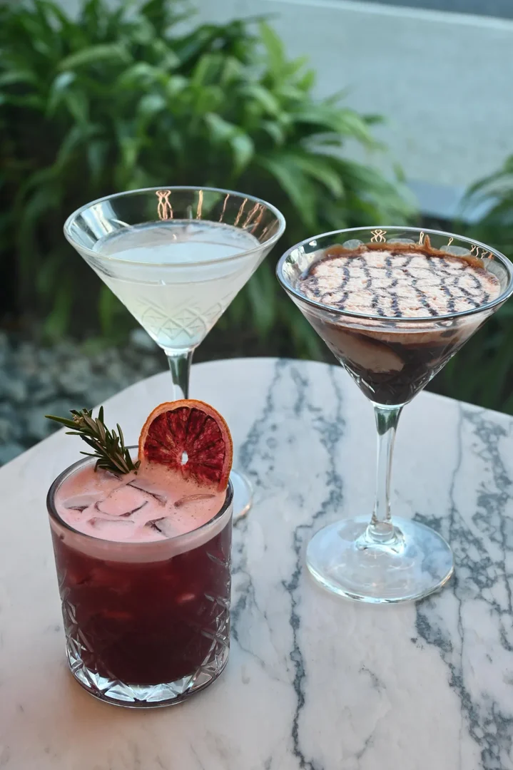 Cocktails at THIRTEEN50 Kitchen & Bar near Auckland Airport including martini and espresso martini